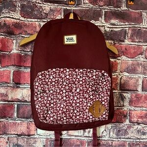 Vans Old Skool II Backpack - Cordovan Burgundy Floral